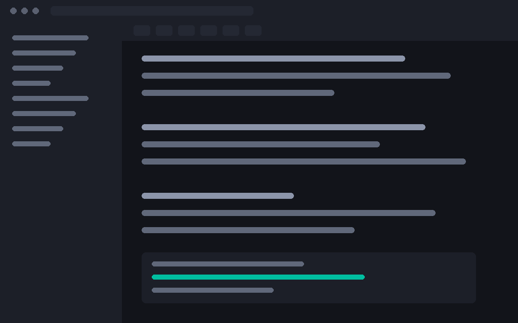 Content editor with a file panel and a toolbar